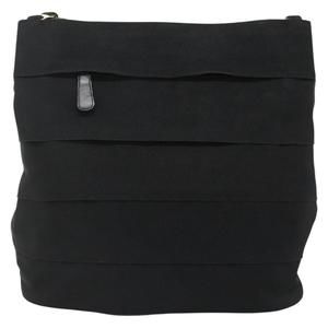 Salvatore Ferragamo Vara Black Canvas shoulder